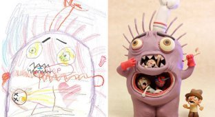 Необычные монстры на основе детских рисунков (26 рисунков)