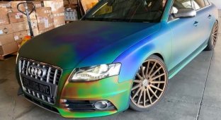 Термочувствительная краска: посмотрите, как эта Audi A4 меняет цвет от прикосновения (3 фото + 1 видео)