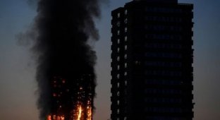 В Лондоне горит 27-этажный жилой дом (11 фото)