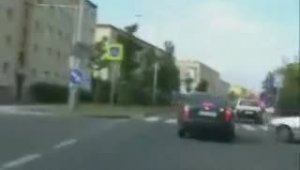 Погоня за мотоциклом в Чехии