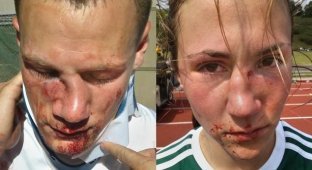 Брат и сестра - профессиональные футболисты - после неудачного матча (3 фото)