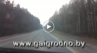 Погоня за мотоциклистом в Гродно