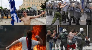 Греческие демонстрации (35 фото)