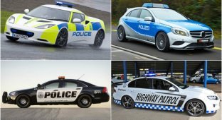 Неожиданные машины на службе полиции (18 фото)