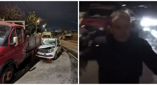 В Курске пьяный начальник угрозыска устроил аварию и напал на инспекторов ДПС (3 фото + 1 видео)