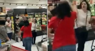"Выметайся отсюда!": из нью-йоркского супермаркета выгнали покупательницу без маски (8 фото)