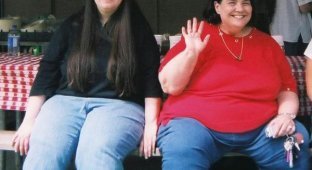 Мать и дочь.Совместное похудение (фото)