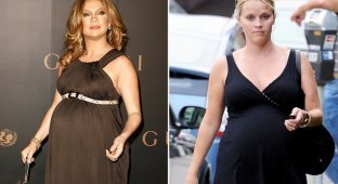 10 знаменитостей, которые удивительно быстро похудели после беременности (21 фото)
