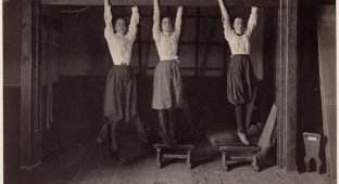Фотографии о том, как школьники занимались физкультурой в 1890-е годы в Бостоне (20 фото)