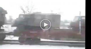 Российские оккупанты подтягивают Гиацинты в направлении Дебальцево (14 февраля 2015)