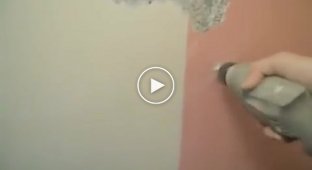 Удаление старой краски со стен цепью. Сомнительный метод