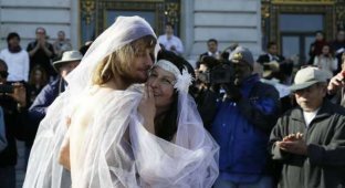 Полицейские разогнали нудистскую свадьбу (12 фото)