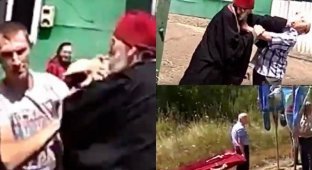В Молдавии на похоронах священник подрался с односельчанами (4 фото + 1 видео)