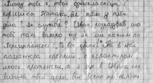 Письмо украинской девушки солдату (4 скана)