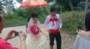 На китайской свадьбе (8 фото)