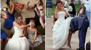 Ах, эта свадьба: 20 нелепых и не очень приличных свадебных фото (21 фото)