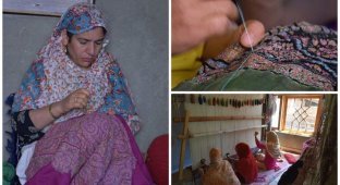 Кашмирские ткачи и их удивительное искусство (9 фото)