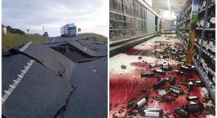 Фотохроника землетрясения в Новой Зеландии (34 фото)