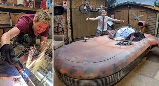 Парень создал реальную версию корабля из «Звёздных войн» в своем гараже (8 фото)