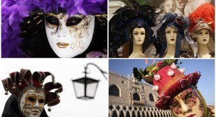 Разнообразие масок Венецианского карнавала (23 фото)