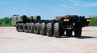 Самый длинный российский армейский тягач МЗКТ - 79221 (18 фото)