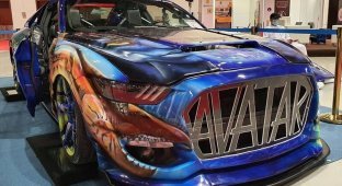 Ford Mustang в стиле блокбастера «Аватар» победил на тюнинг-шоу в Дубае (8 фото)