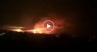 Пожар на сладе боеприпасов в Балаклее под Харьковом