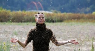 45-летняя американка носит на теле 12 тысяч пчел, чтобы исцелять людей (7 фото + 1 видео)