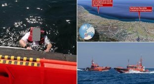 Испанская береговая охрана выловила в море странного британца (4 фото)