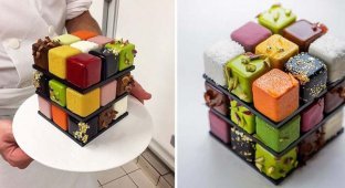 Потрясающие тортики в виде кубика Рубика, изготовленные одним из лучших кондитеров в Европе (17 фото)