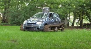 «Clio-Tank» — в Нидерландах создали танк на базе старенького Renault, но проездил он недолго (3 фото + 1 видео)