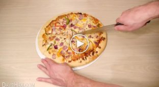 Как нарезать пиццу для гостей, спрятав пару кусков для себя
