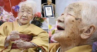 Японская долгожительница отметила 117-летие (5 фото)