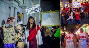 Протест стриптизеров в Новом Орлеане (22 фото)