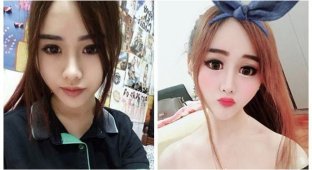 Поклонники в шоке: звезда Instagram превратила себя в "китайскую Барби" (9 фото)