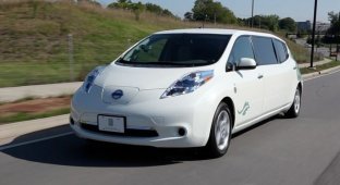 Восьмиместный электро-лимузин Nissan Leaf (25 фото + видео)