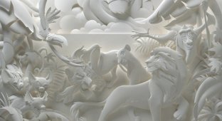 Сказочные бумажные скульптуры Джефа Нишинаки (6 фото)