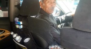 Необычный таксист из Алматы стал звездой после поста в соцсетях (4 фото)