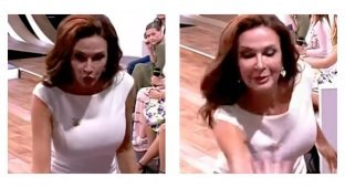 Эвелина Бледанс во время ток-шоу ударила зрительницу, назвавшую ее сына больным (4 фото + 1 видео)