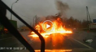 Страшное ДТП с возгоранием недалеко от Коломны
