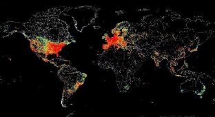 Глобальное использование интернета на карте (5 фото)