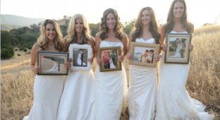 5 сестер устроили фотосессию в свадебных платьях, что бы поблагодарить родителей (15 фото)