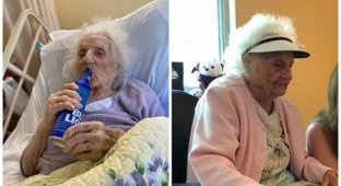 103-летняя американка победила коронавирус и попросила пива (3 фото)