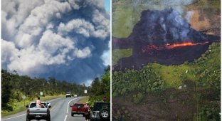 Из-за извержения вулкана на Гавайях объявлен красный уровень тревоги (18 фото + 1 видео)