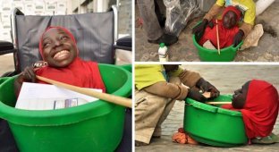 19-летняя нигерийка всю жизнь живет в пластиковом тазу (10 фото)