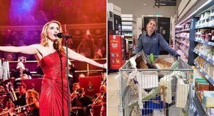 Британская оперная певица ушла на работу в продуктовый магазин (4 фото)