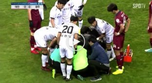 Кореец получил страшную травму во время футбольного матча