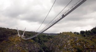 В Португалии открылся самый длинный подвесной мост в мире (6 фото)