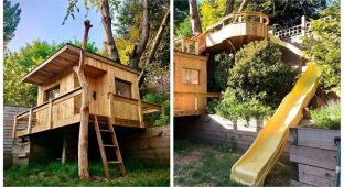 Отец двух дочек построил для них невероятный дом на дереве (18 фото)