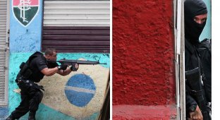 Операция по зачистке трущоб Рио от наркоторговцев (16 фото)